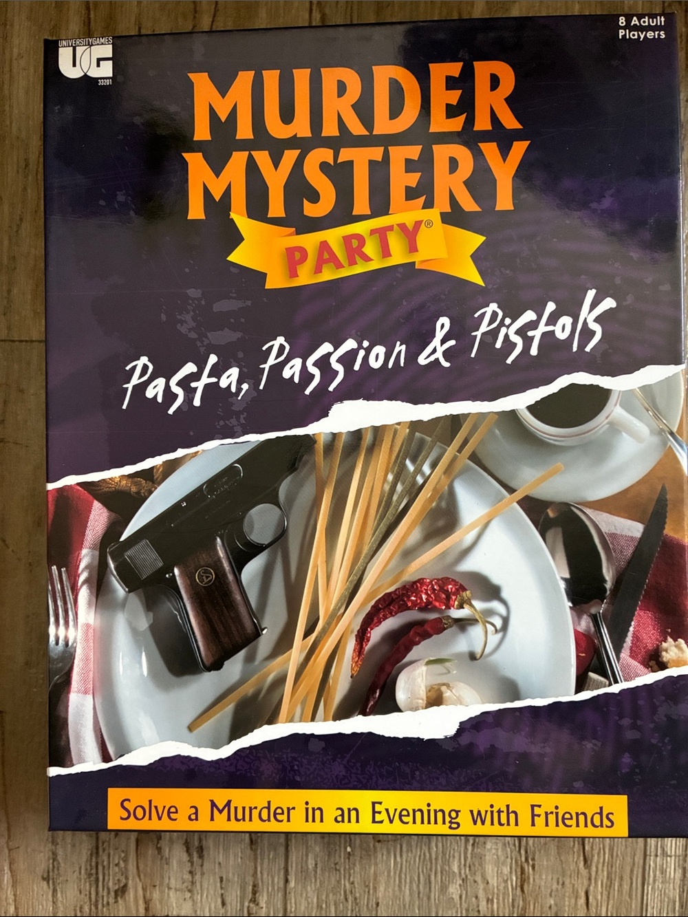 Murder Mystery Party: Pasta, Passion & Pistols – Home Party Game 8 Adult Players